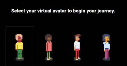 Image: Screenshot from the Shutterstock Creative Trends 2022 website. One can travel through a "Metaverse" of creative trends with an avatar.