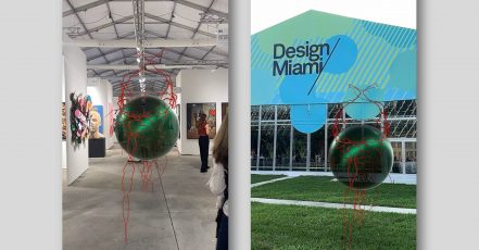 Art Basel Miami Beach 2022 - Sarah Montani and Joey Montani's deep-sea digital sculpture flies inside the exhibition space and then in front of the Design Miami building (Photos: Ashley Hernández)