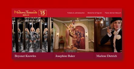Cover image: (Screenshot from August 18, 2023) Madame Tussauds Golden 20s area at the Berlin location. The new Babylon Berlin area with Babylon Bar will open on September 28, 2023.