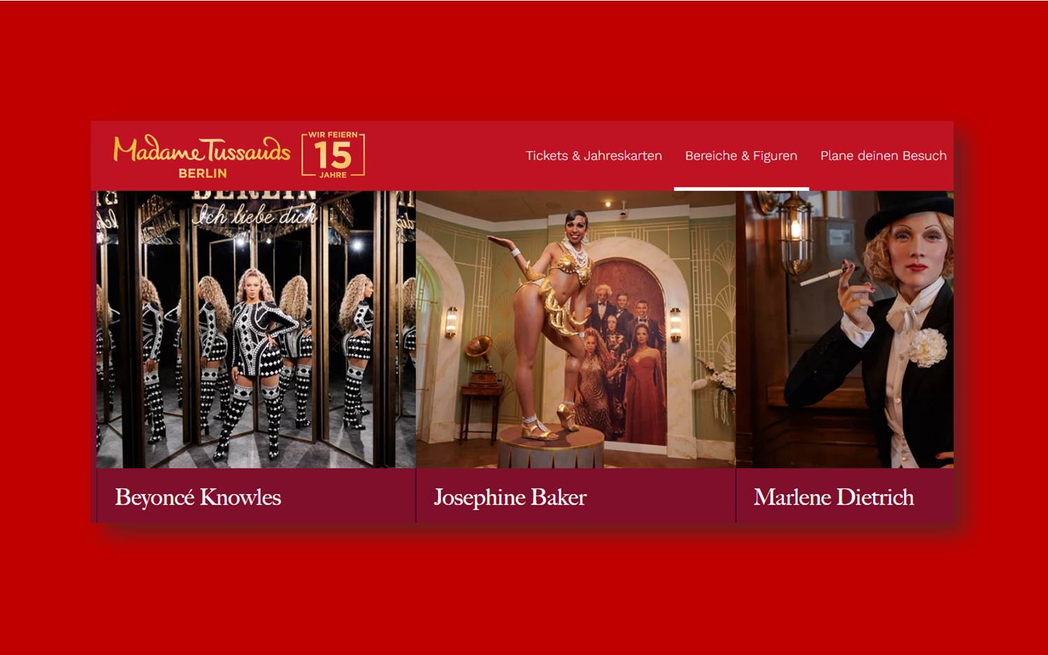 Cover image: (Screenshot from August 18, 2023) Madame Tussauds Golden 20s area at the Berlin location. The new Babylon Berlin area with Babylon Bar will open on September 28, 2023.