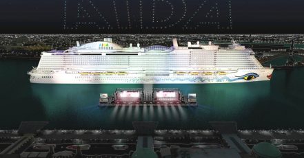 AIDAprima with its floating festival stage at the Hamburg Port Anniversary 2024 (Photo Credit: AIDA Cruises)