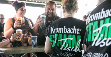 The Krombacher beer bar once again served as the central meeting point for metal fans at the Wacken Open Air Festival 2024 (Credits: Krombacher Brauerei GmbH & Co.)