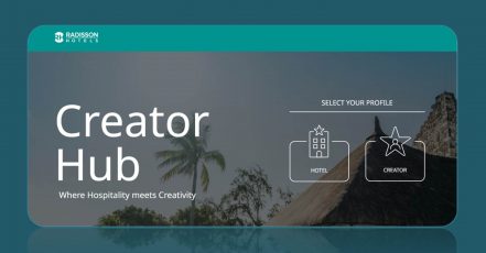 Radisson Creator Hub, Screenshot from website, November 15, 2025 (Image source: https://www.radissoncreatorhub.com)