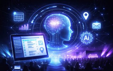 AI in Event Management – key visual created with AI by the EventMasterBook editorial team