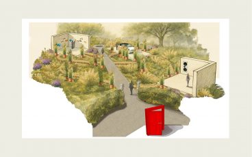 Visualization of A Garden of Curiosity, MINI x Paul Smith, AI-generated (Source: BMW Group)