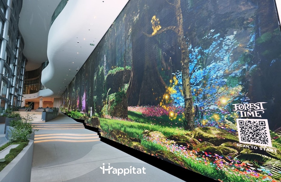 Start of the phygital Forest of Time experience at the new mixed-use destination Happitat Bangkok (Source/Credit: BoraBora Studios)