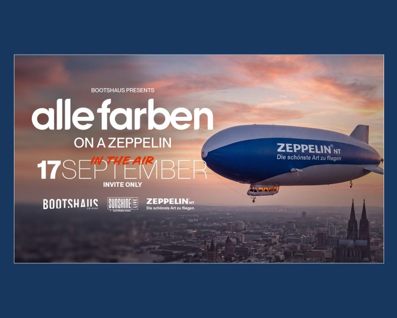 Bootshaus presents Alle Farben on a Zeppelin (Copyright: Bootshaus x Alle Farben / Image provided by German PR agengy macheete)