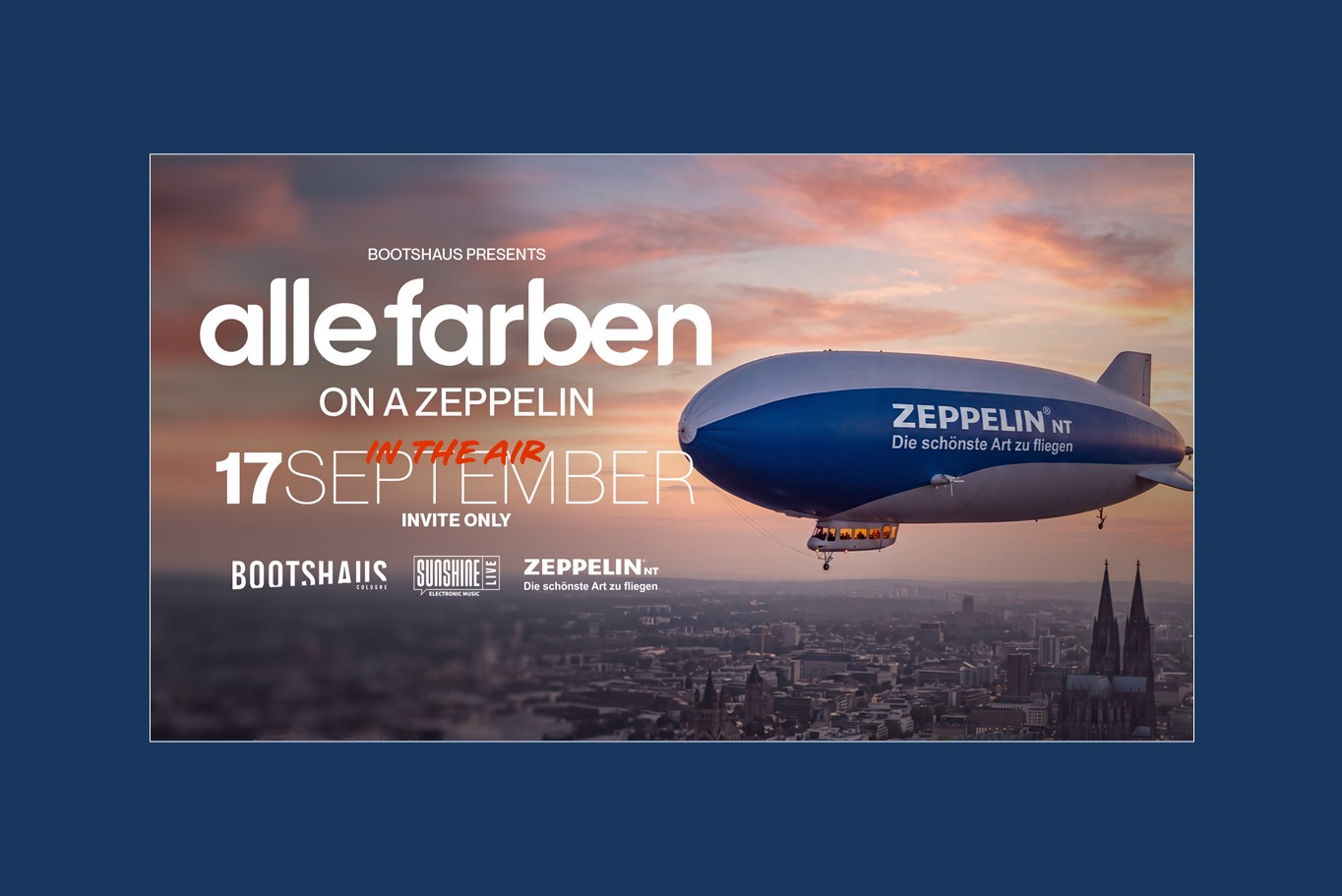Bootshaus presents Alle Farben on a Zeppelin (Copyright: Bootshaus x Alle Farben / Image provided by German PR agengy macheete)